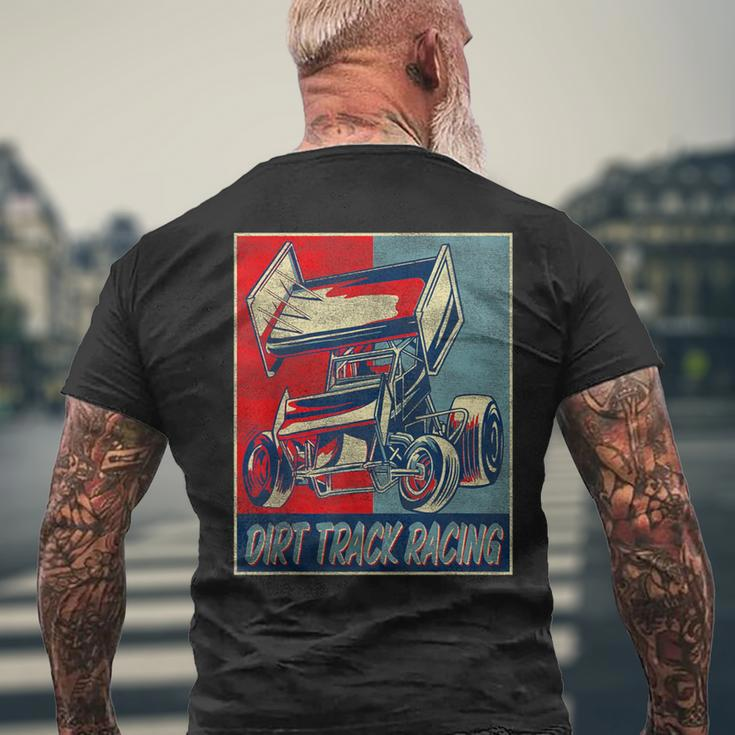 Dirt Track Racing Race Sprint Car Vintage Retro Dirt Track Men's T-shirt Back Print Gifts for Old Men