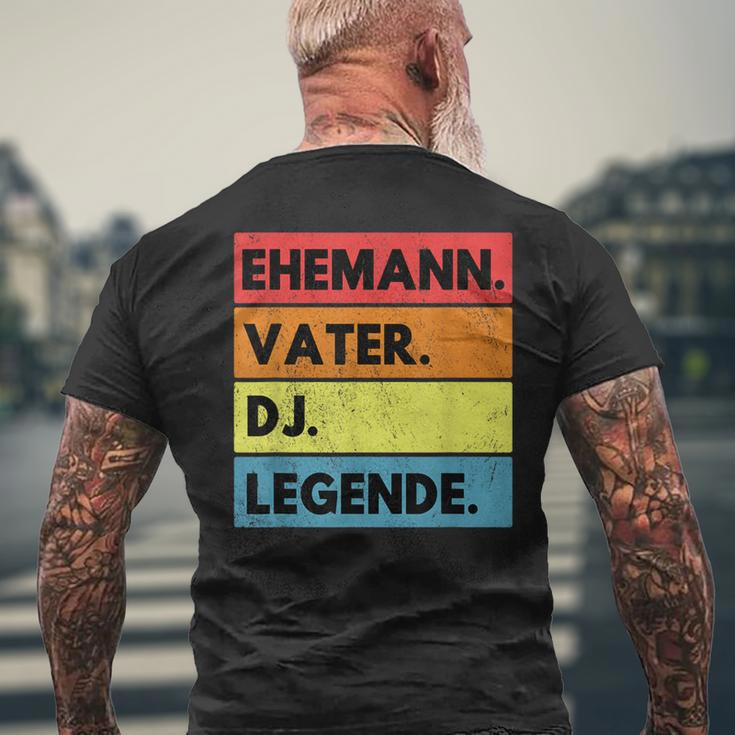 Dj Husband Father Legend T-Shirt mit Rückendruck Geschenke für alte Männer