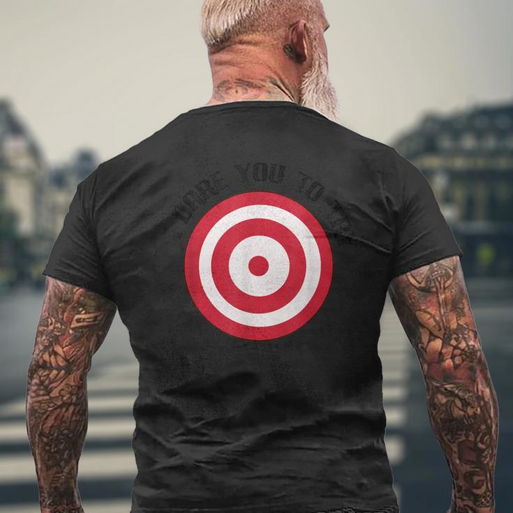 Dodgeball Dare Target On Chest Men's T-shirt Back Print Gifts for Old Men