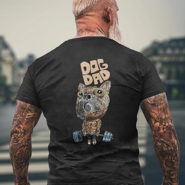 Dog Dad Weightlifting Father's Day Is Strong Pump Poppa Men's T-shirt Back Print Gifts for Old Men