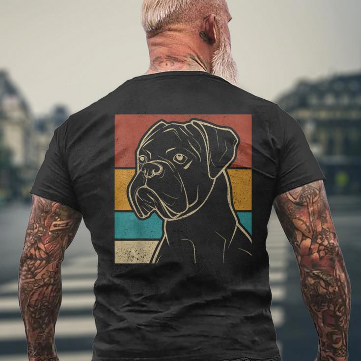 Dog Lover Dog Owner Retro Pet Animal Outfit Vintage Boxer Men's T-shirt Back Print Gifts for Old Men