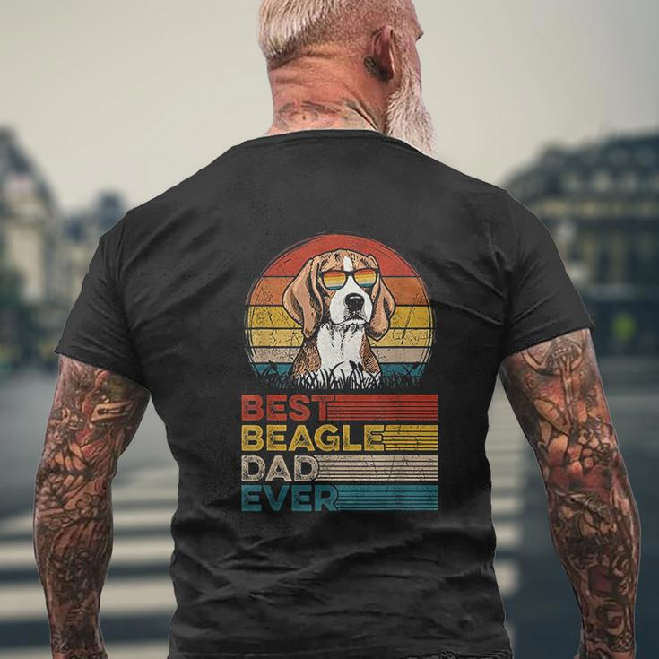 Dog Vintage Best Beagle Dad Ever Lover Mens Back Print T-shirt Gifts for Old Men