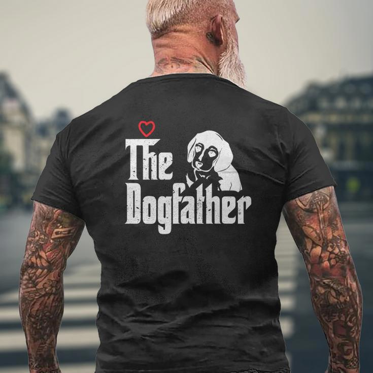 The Dogfather Beagle Dog Dad Father's Day Mens Back Print T-shirt Gifts for Old Men