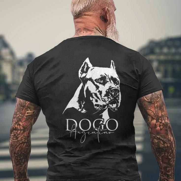 Dogo Argentino Dog Portrait Dog T-Shirt mit Rückendruck Geschenke für alte Männer