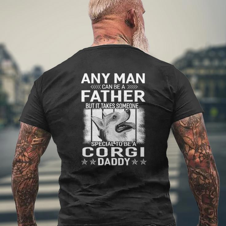 Dogs Corgi Dog Daddy Dad For Men Mens Back Print T-shirt Gifts for Old Men