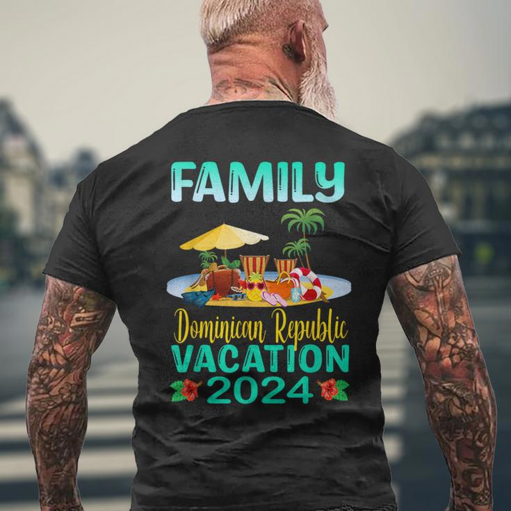 Dominican Republic Vacation 2024 Retro Matching Family Group Men's T-shirt Back Print Gifts for Old Men