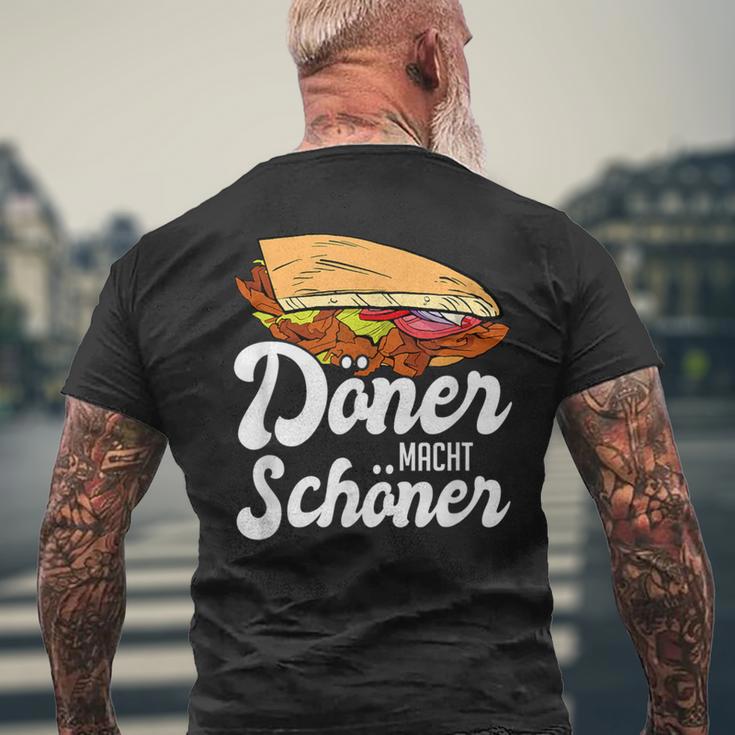 Doner Macht Schönen Kebap Saying Black S T-Shirt mit Rückendruck Geschenke für alte Männer