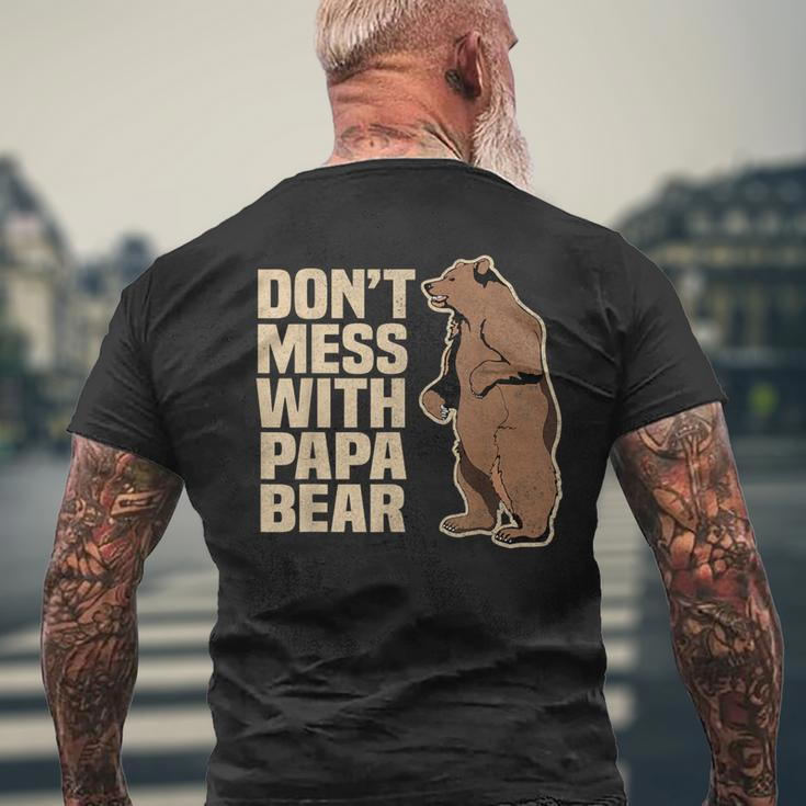 Don't Mess With Papa Bear Family Matching Father's Day Men's T-shirt Back Print Gifts for Old Men