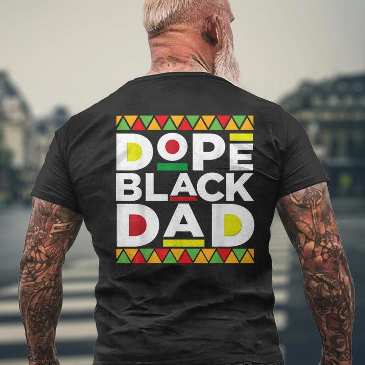 Dope Black Dad Afro American African Fathers Day Junenth Men's T-shirt Back Print Gifts for Old Men