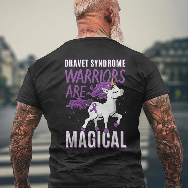Dravet Syndrome Warrior Smei Childhood Epilepsy Unicorn Smeb Men's T-shirt Back Print Gifts for Old Men