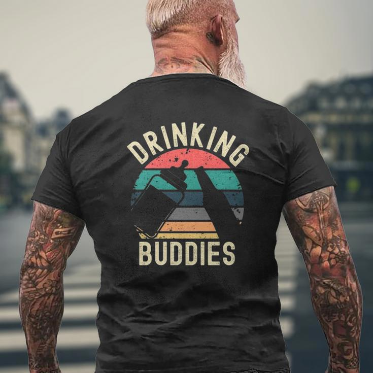 Drinking Buddies Retro Vintage Feeding Bottle Beer Bottle For Dad & Baby Mens Back Print T-shirt Gifts for Old Men