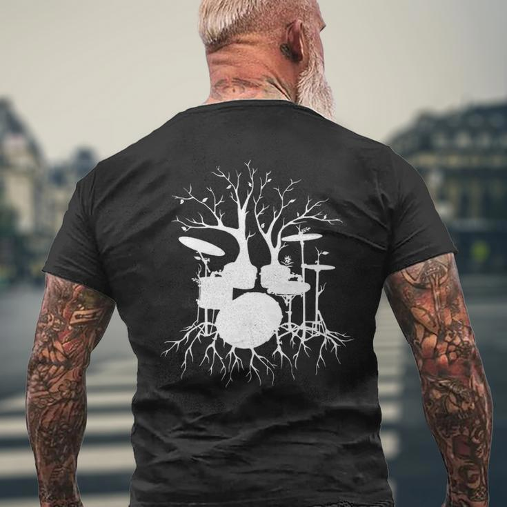 Drum Set Tree For Drummer Musician Live The Beat Men's T-shirt Back Print Gifts for Old Men