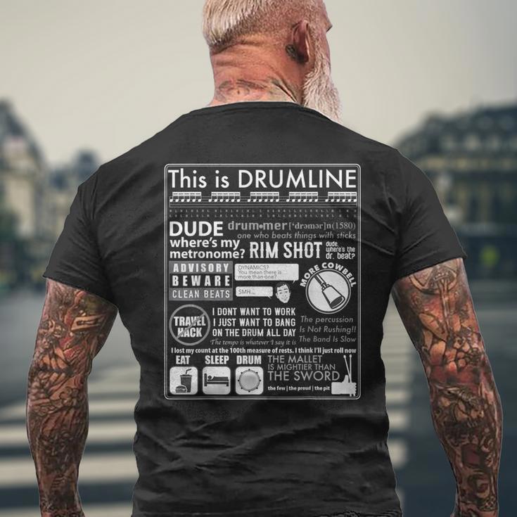 This Is Drumline Drum Line Sayings & Memes Men's T-shirt Back Print Gifts for Old Men