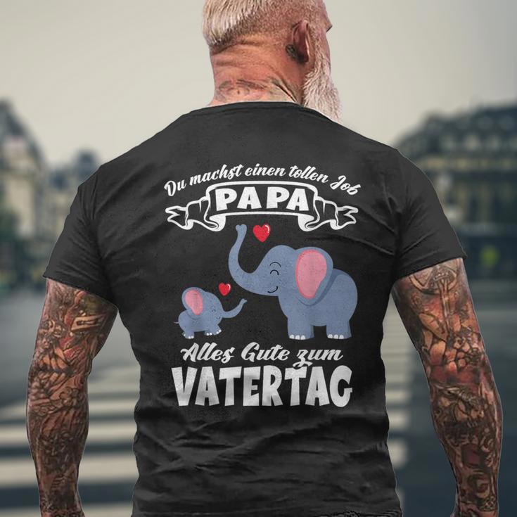 Du Machst Einen Tolle Job Papa Father's Day Baby Elephant Heart S T-Shirt mit Rückendruck Geschenke für alte Männer