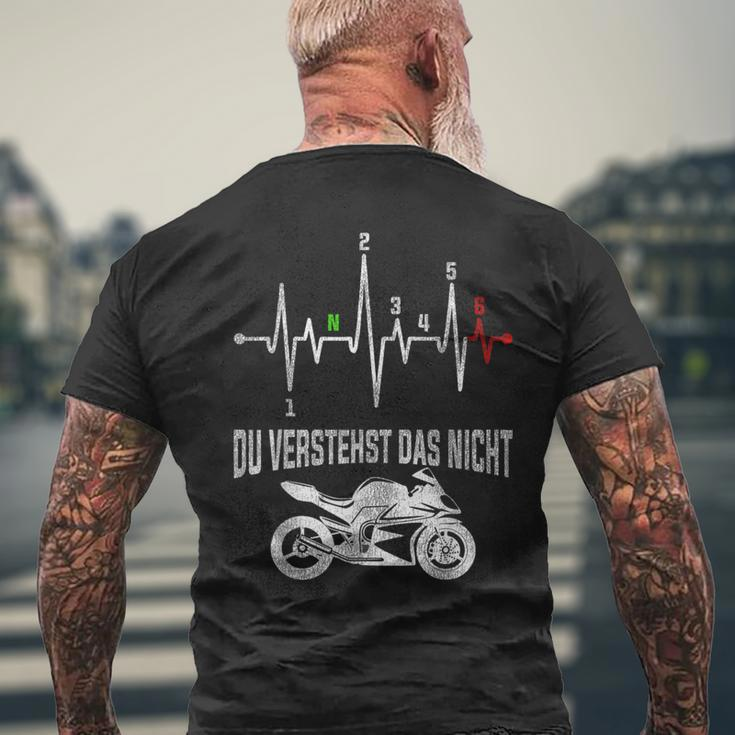 Du Verstehst Das Nicht Motorrad Herzschlag Puls Supersport T-Shirt mit Rückendruck Geschenke für alte Männer