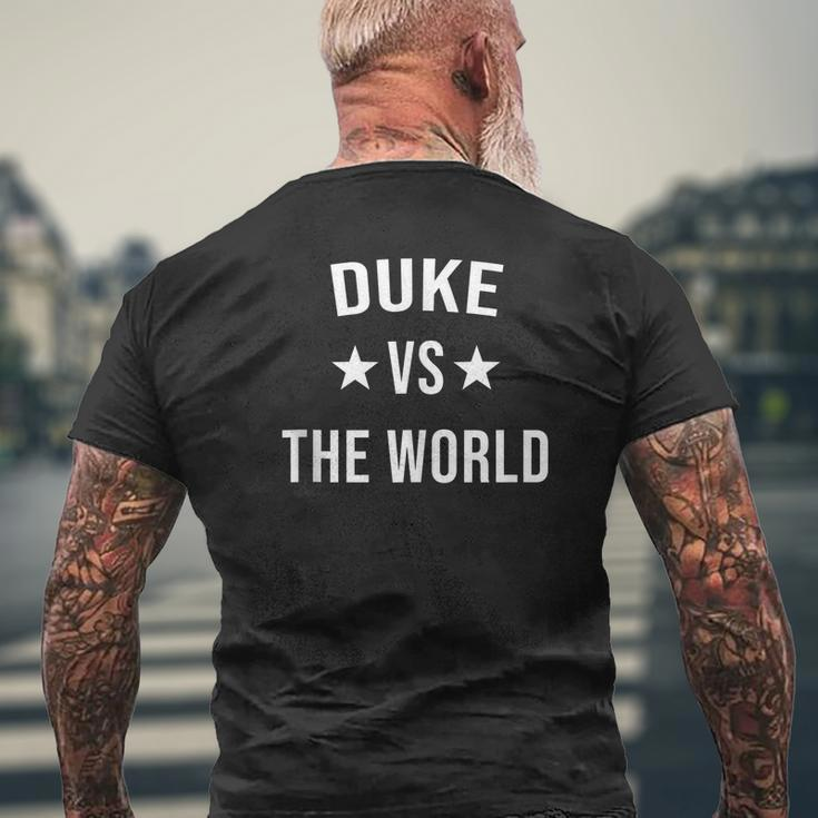 Duke Vs The World Family Reunion Last Name Team Custom Mens Back Print T-shirt Gifts for Old Men