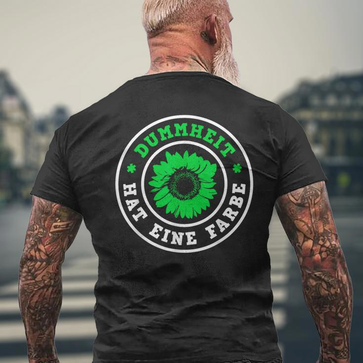 Dummheit Hat Eine Colour Grüner Mist Die Grünen Nein Danke German L S T-Shirt mit Rückendruck Geschenke für alte Männer