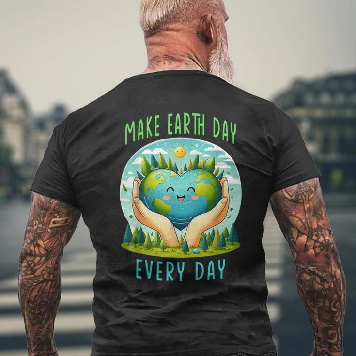 Earth Day 2024 Make Earth Day Every Day Cute Earth Day Men's T-shirt Back Print Gifts for Old Men