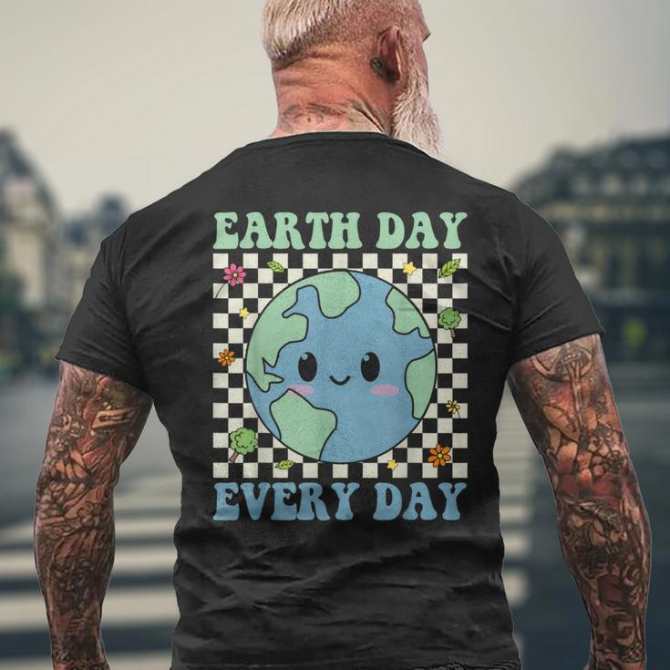 Earth Day Everyday Environmental Awareness Earth Day Groovy Men's T-shirt Back Print Gifts for Old Men