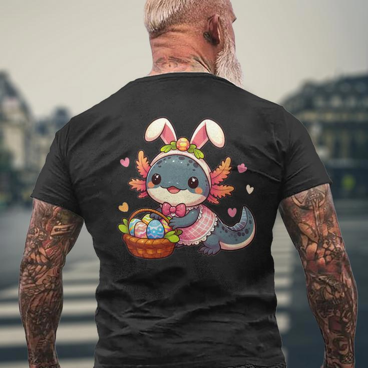 Easter Axolotl Bunny_Ears Eggs Boys And Girls Men's T-shirt Back Print Gifts for Old Men