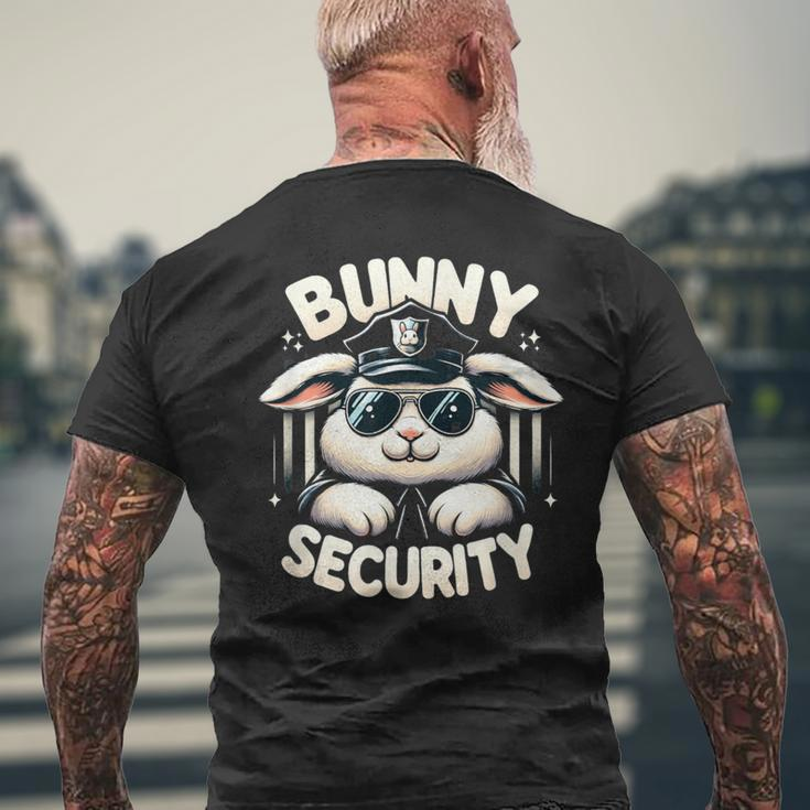 Easter Bunny Security Guard Cute & Egg Hunt Men's T-shirt Back Print Gifts for Old Men