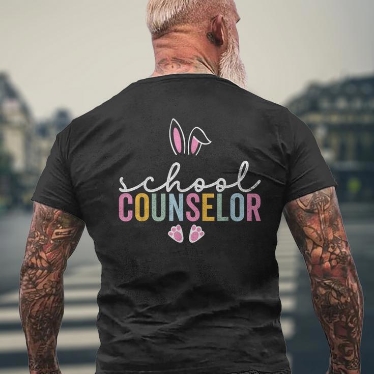 Easter School Counselor Bunny Easter Day Appreciation Men's T-shirt Back Print Gifts for Old Men