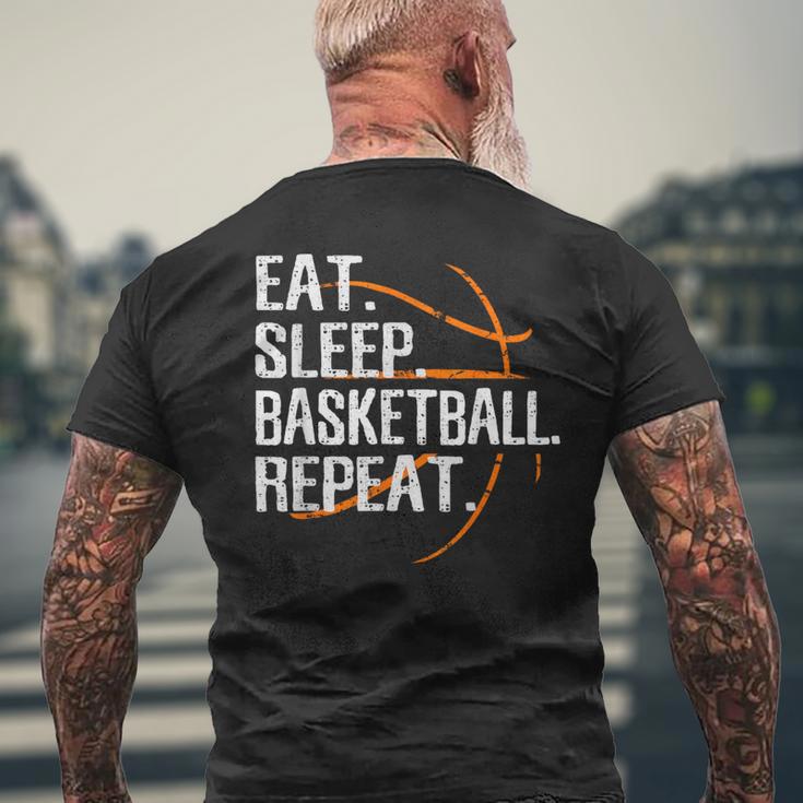 Eat Sleep Basketball Repeat For Basketball Fan T-Shirt mit Rückendruck Geschenke für alte Männer