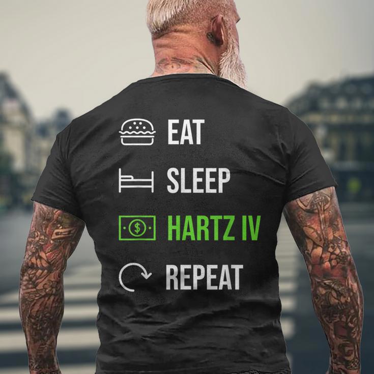 Eat Sleep Hartz 4 Repeat T-Shirt mit Rückendruck Geschenke für alte Männer