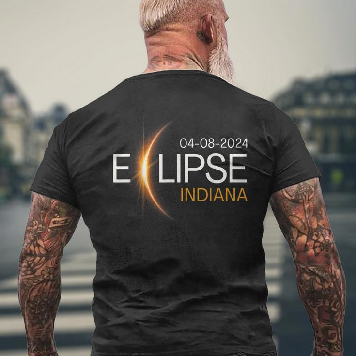 Eclipse 2024 Indiana Totality Eclipse Indiana Solar 2024 Men's T-shirt Back Print Gifts for Old Men