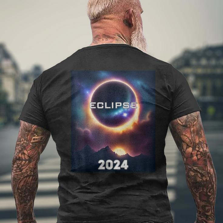Eclipse 2024 Total Solar Astronomer Men's T-shirt Back Print Gifts for Old Men