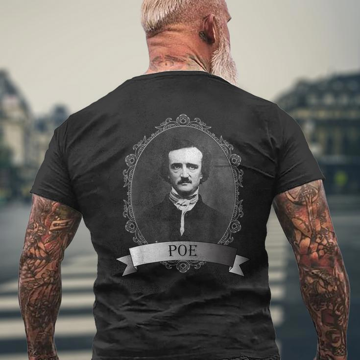 Edgar Allan Poe Portrait T-Shirt mit Rückendruck Geschenke für alte Männer