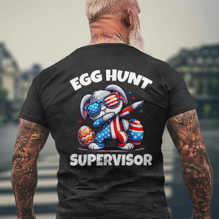 Egg Hunt Supervisor Boys Toddler Easter 2024 Family Matching Men's T-shirt Back Print Gifts for Old Men