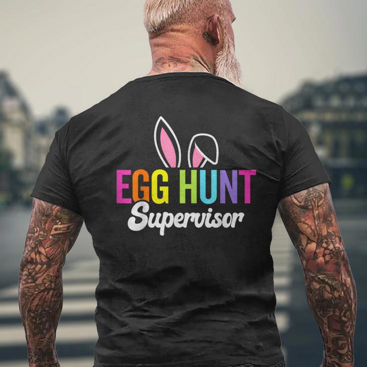 Egg Hunt Supervisor Matching Easter Rabbit Ears Egg Hunter Men's T-shirt Back Print Gifts for Old Men