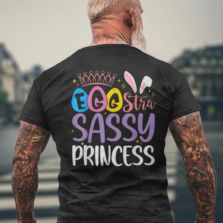 Egg-Stra Sassy Princess Happy Easter Cute For Little Girls Men's T-shirt Back Print Gifts for Old Men