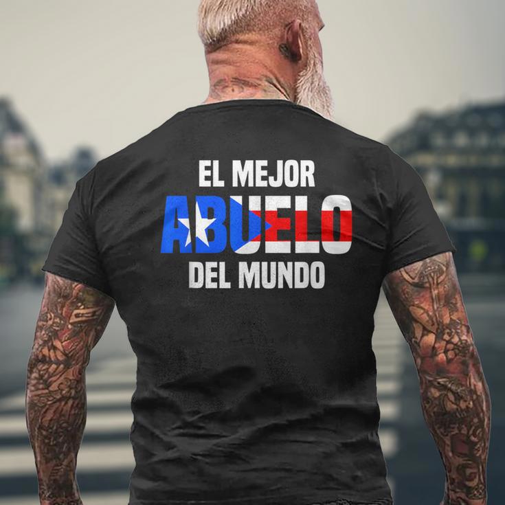 El Mejor Abuelo Del Mundo Abuelo Puerto Rico Flag Men's T-shirt Back Print Gifts for Old Men