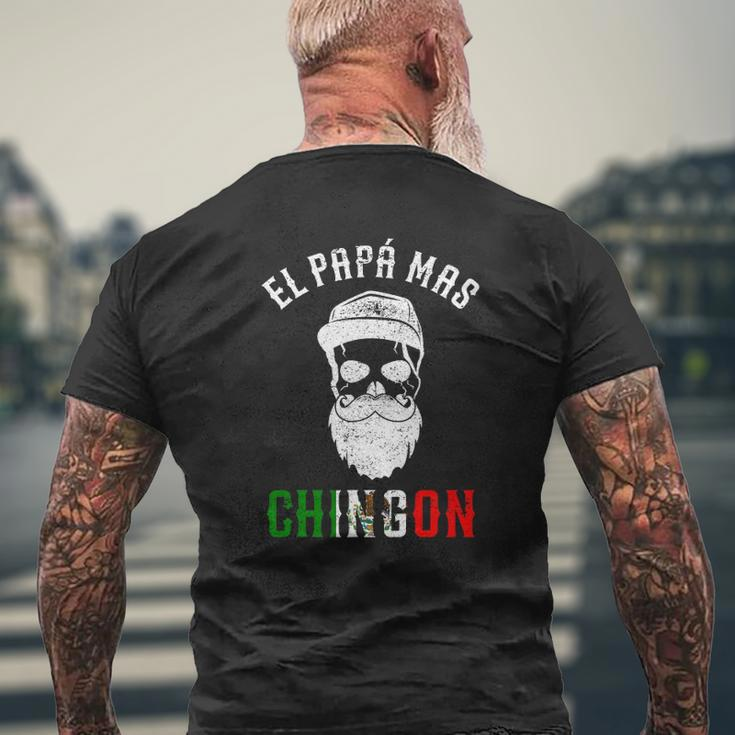 El Papa Mas Chingon Spanish Mexican Dad Cumpleaños Mens Back Print T-shirt Gifts for Old Men