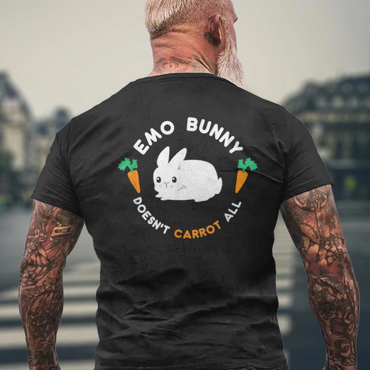 Emo Bunny Doesn't Carrot All Cute Easter Men's T-shirt Back Print Gifts for Old Men