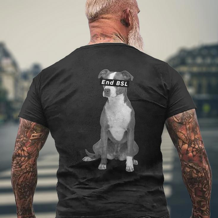End Bsl Animal Activism Pit Bull Men's T-shirt Back Print Gifts for Old Men