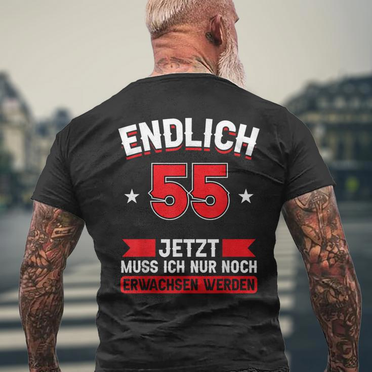 Endlich 55 Jetzt Nur Noch Erwachsen Werden Werden 55 German T-Shirt mit Rückendruck Geschenke für alte Männer