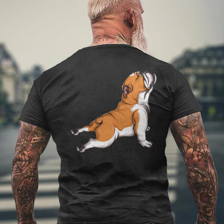 English Bulldog Yoga Dog Lover Namaste Men's T-shirt Back Print Gifts for Old Men