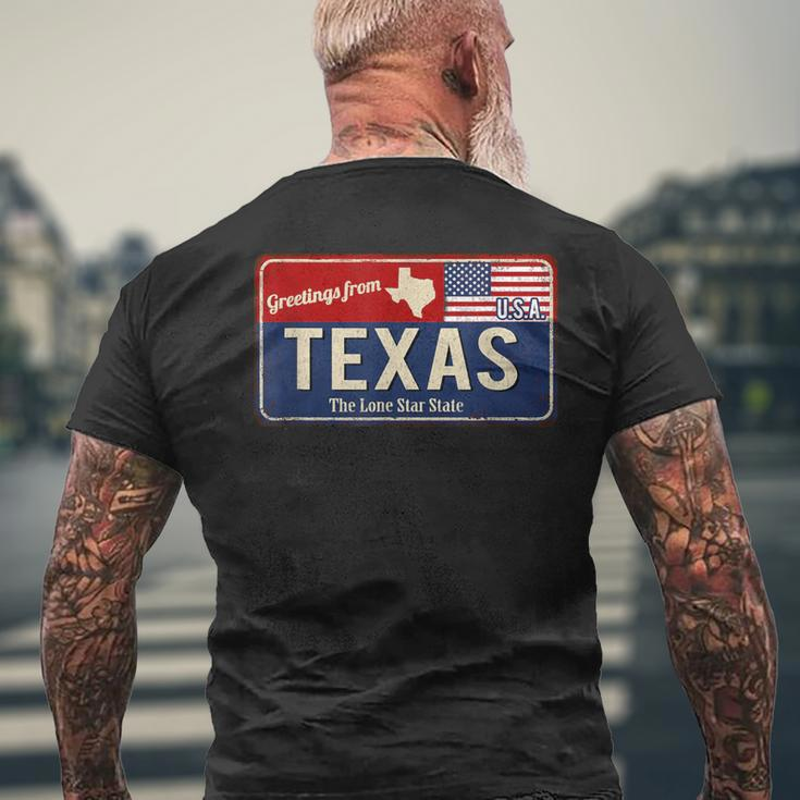 Enjoy Wear Cool Texas Wild Vintage Texas Usa Men's T-shirt Back Print Gifts for Old Men