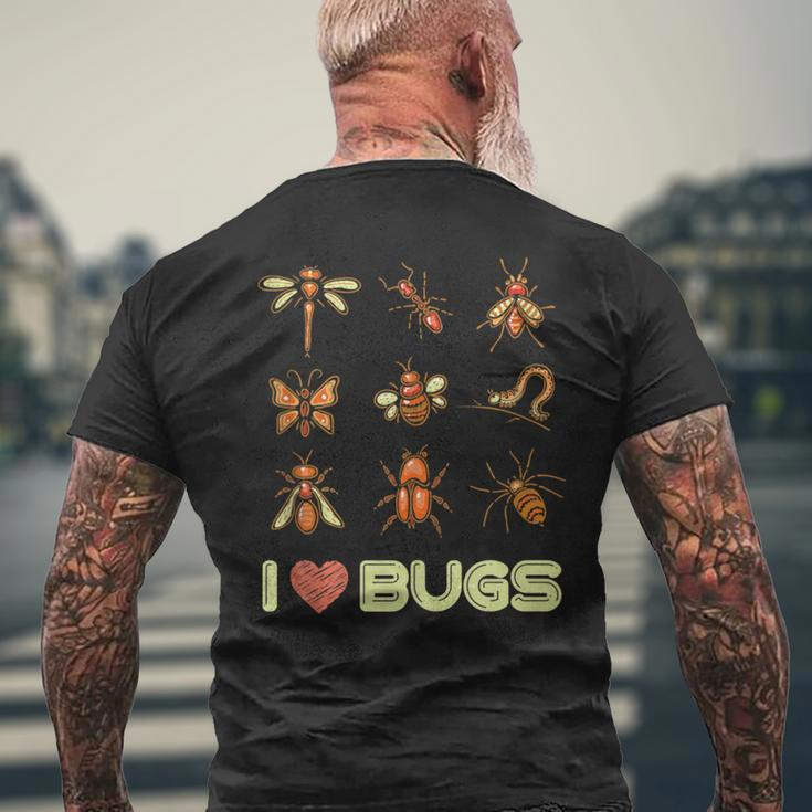 Entomologist Entomology Insects I Love Bugs Men's T-shirt Back Print Gifts for Old Men