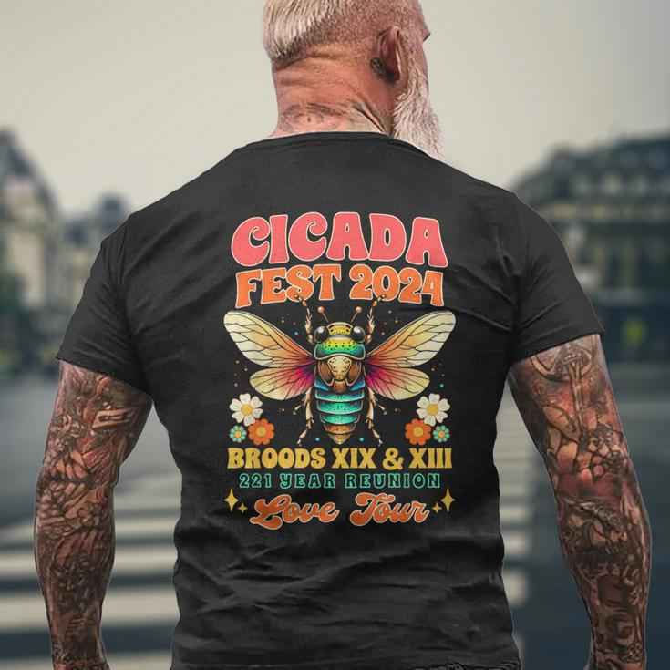 Entomology Cicada Lover Cicada Fest 2024 Broods Xix & Xiii Men's T-shirt Back Print Gifts for Old Men