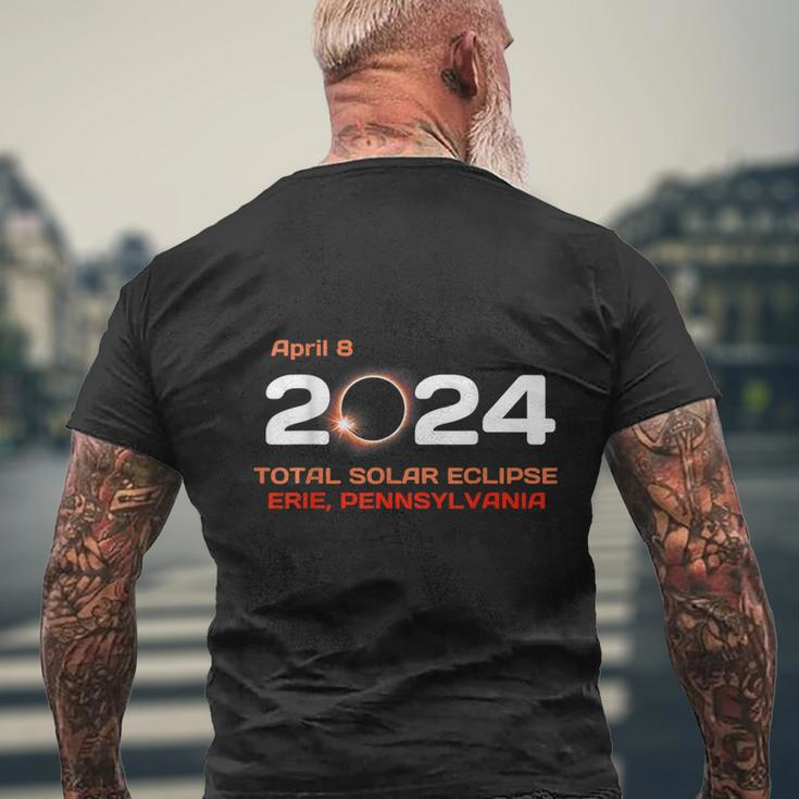 Erie Pennsylvania April 8 2024 Solar Eclipse Pa Men's T-shirt Back Print Gifts for Old Men