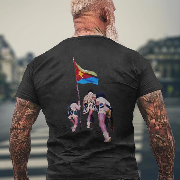 Eritish Flag Blue T-Shirt mit Rückendruck Geschenke für alte Männer