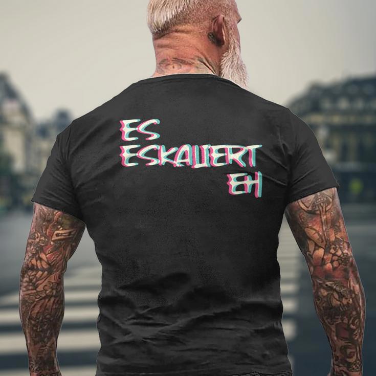 Es Escaliert Eh Techno Trippy Edm Festival Hardcore Hardtekk T-Shirt mit Rückendruck Geschenke für alte Männer