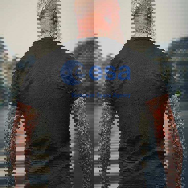 Esa Camisa Con Logotipo De Huellas Dactilares Esa Agencia Espacial Europea Fuente Con Logotipo De Huellas Dactilares Camiseta Hombre Estampado Espalda Regalos para ancianos