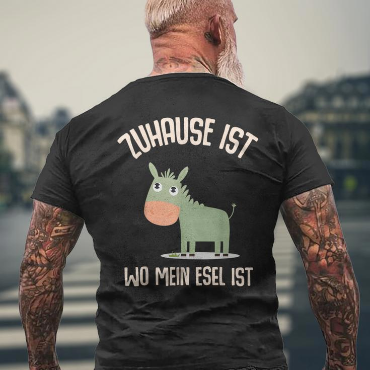 Esel Landwirt Bauer Bauernhof Stall Spruch Lustig Geschenk T-Shirt mit Rückendruck Geschenke für alte Männer