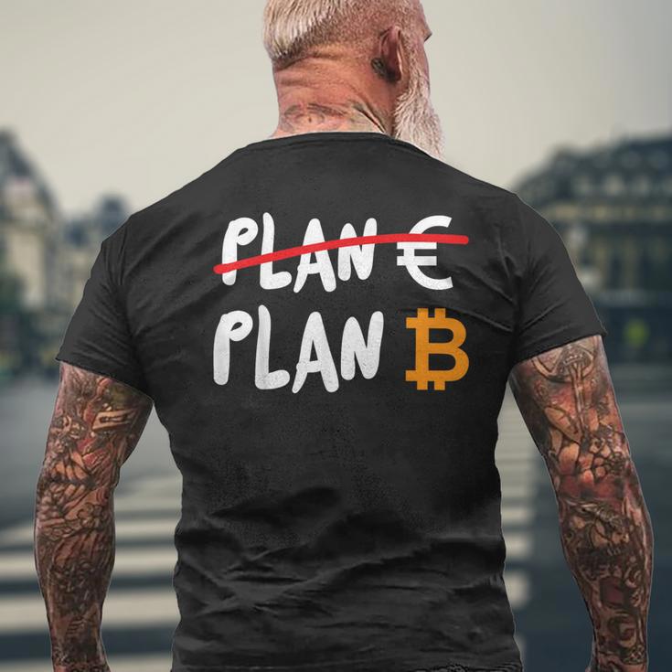 Euro Ist Feitert Btc Bitcoin Plan B Black T-Shirt mit Rückendruck Geschenke für alte Männer