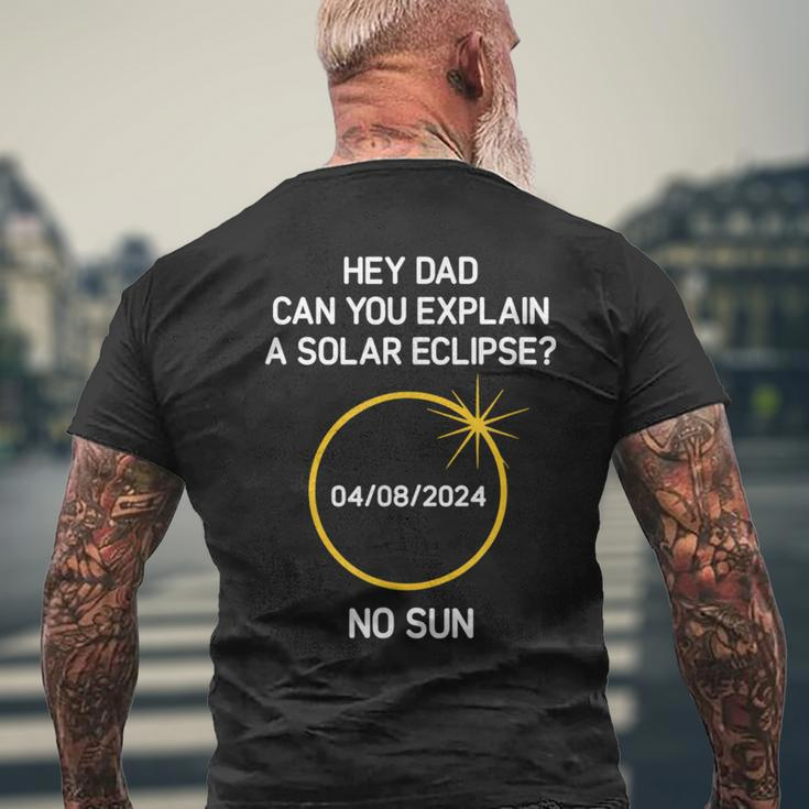 Can You Explain A Solar Eclipse No Sun Jokes Men's T-shirt Back Print Gifts for Old Men